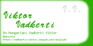 viktor vadkerti business card